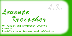 levente kreischer business card